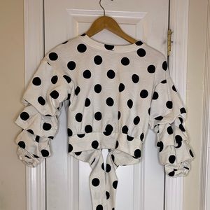 Polka dot crop top
